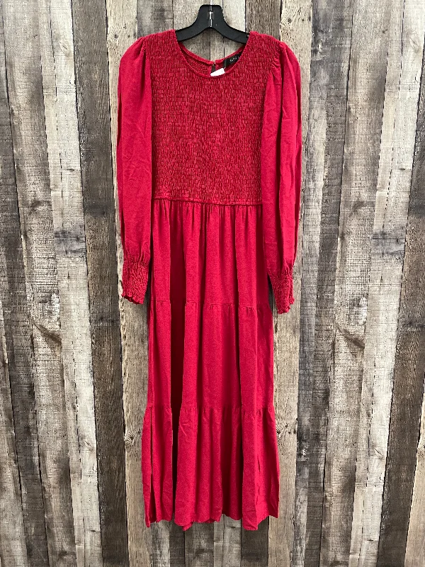 Dress Casual Maxi By Cme In Red, Size: M