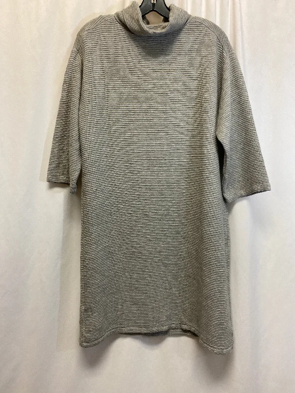 Dress Casual Midi By Loft In Grey, Size: S