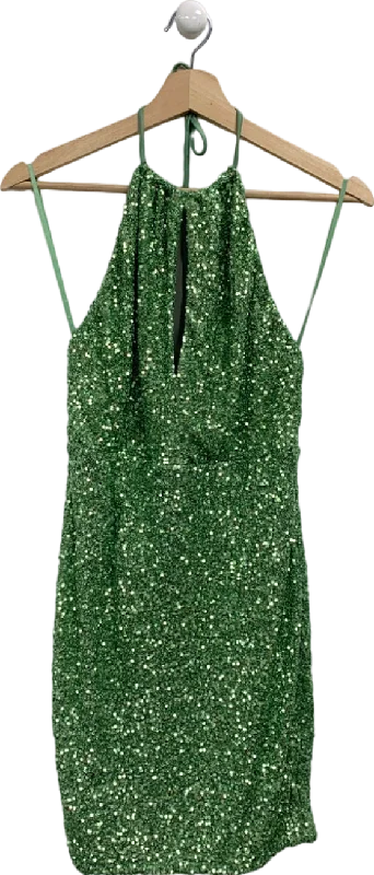 Fashion Nova Sage Katie Sequin Maxi Dress L