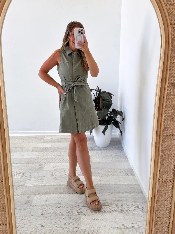 Landon Dress - Khaki