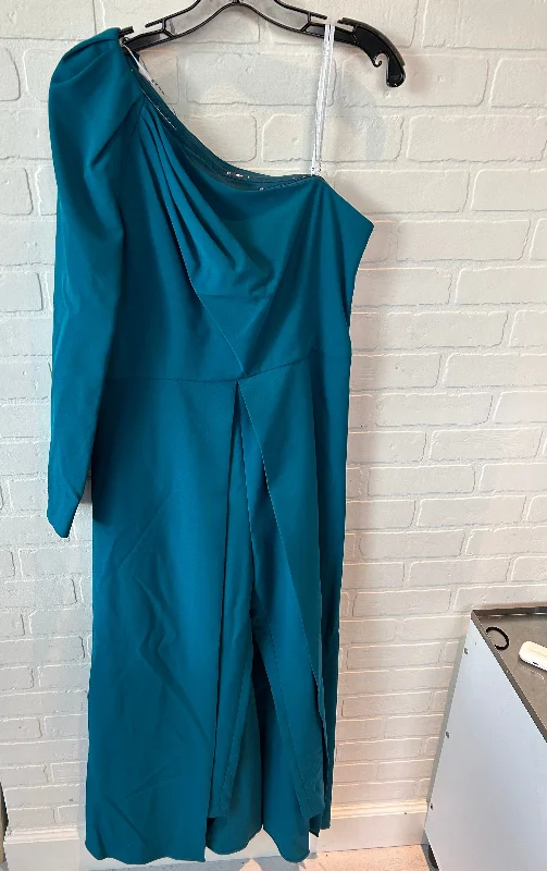 Dress Party Long By Kay Unger In Teal, Size: Xl