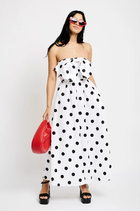 Cotton Poplin Skirt in Spot