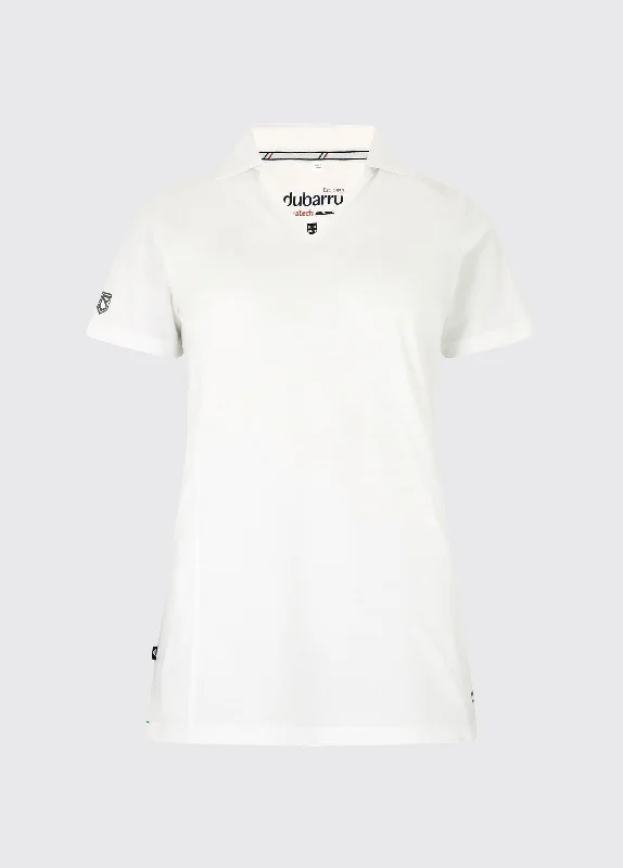 Seville Women's V-neck Polo - White