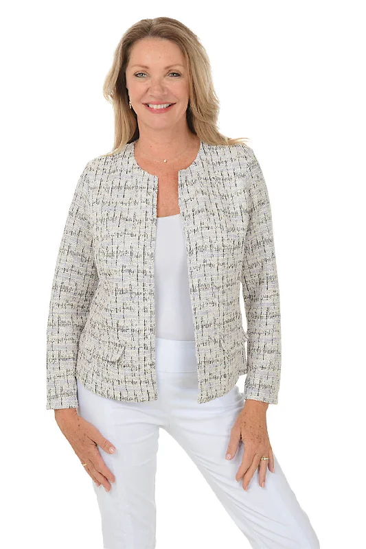 Mauve Tweed Boucle Jacket