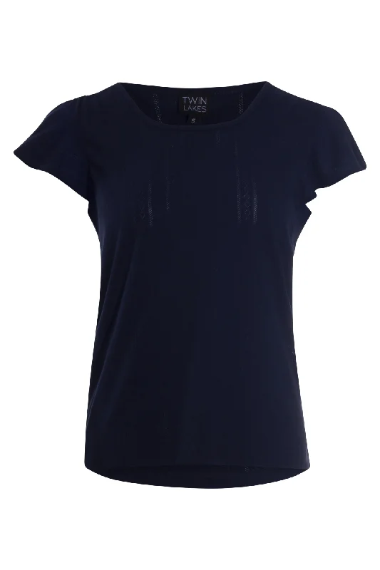 Jacquard Rib Top | NAVY | 6012AR