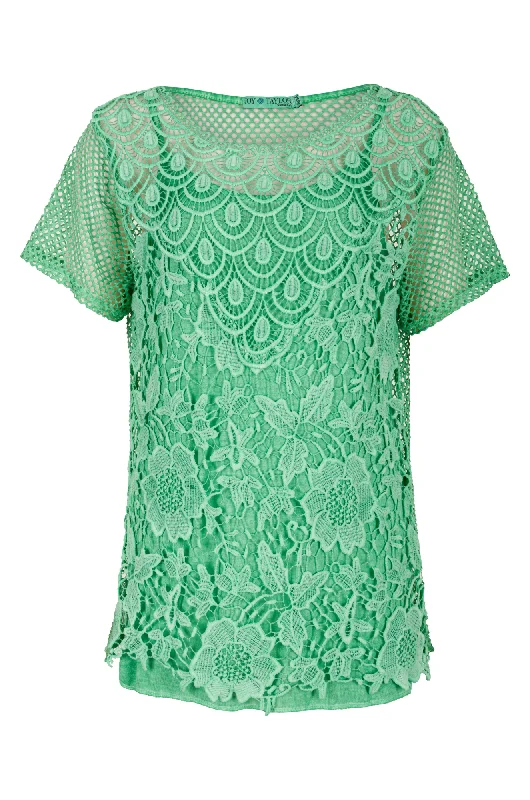 Lace Top made in Italy | GREEN | 0405AR