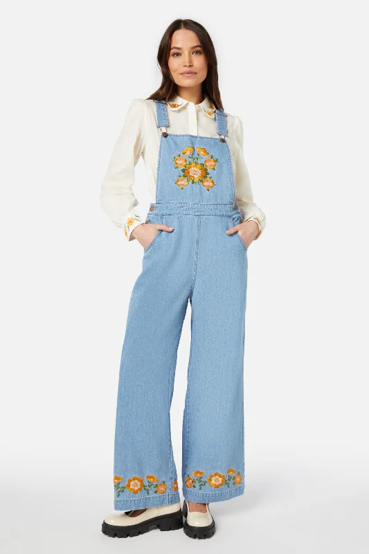 Folk Embroidered Overall