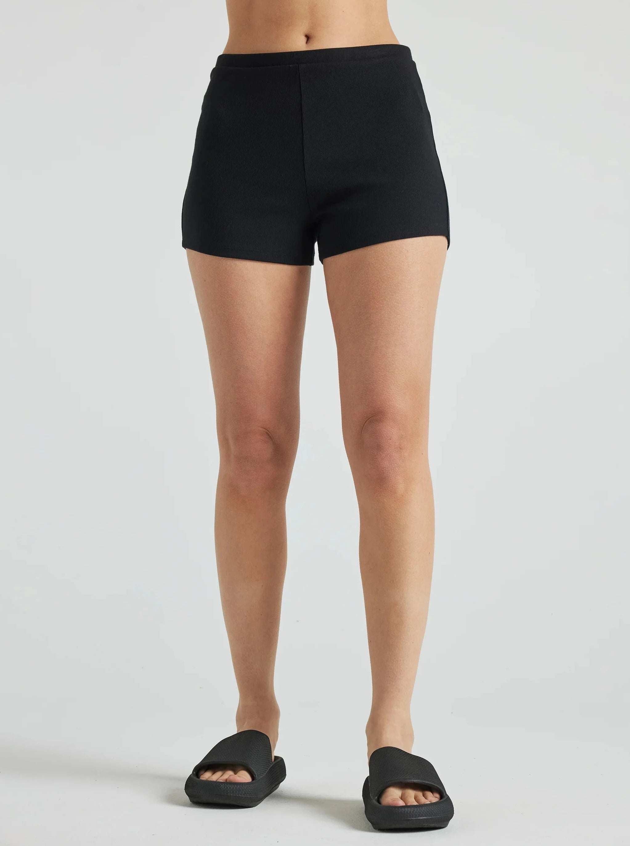 Serene Rib Shorts - Black