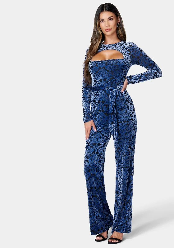 Velvet Burnout Jumpsuit