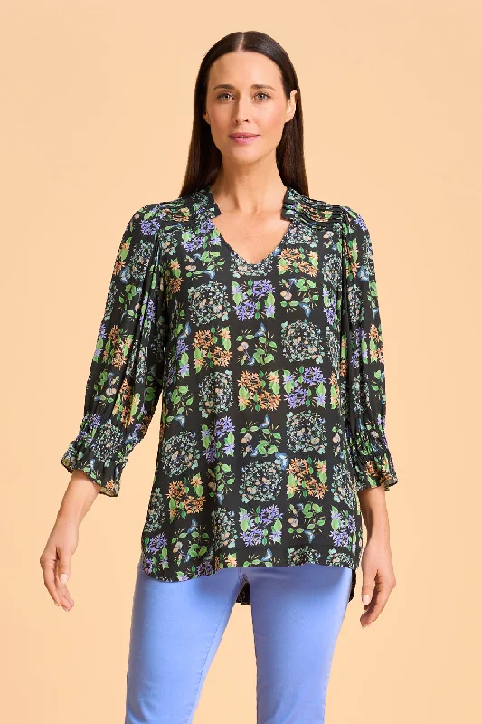 Printed Frill Detail Tunic